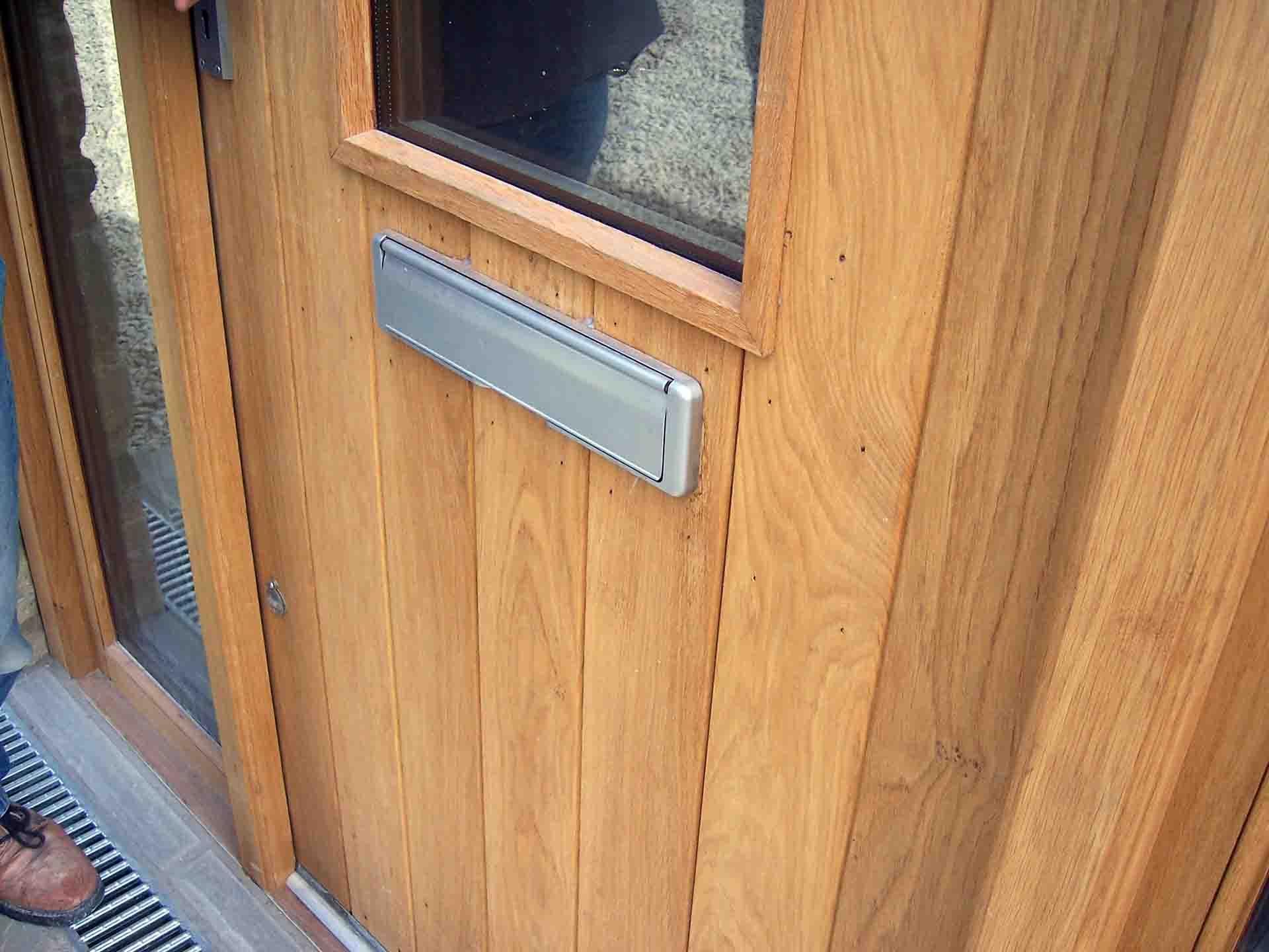 Oak Front Door At A Contemporary House