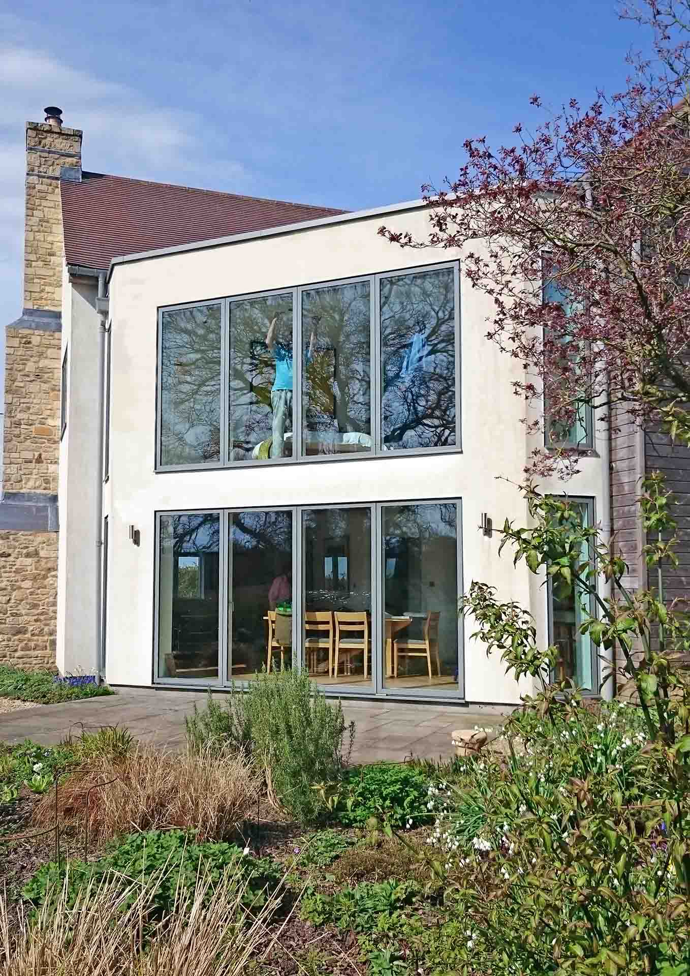 Glazed Wall At A Contemporary House